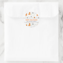 Fun Caricatura Fantasma Personalizada Feliz Hallow