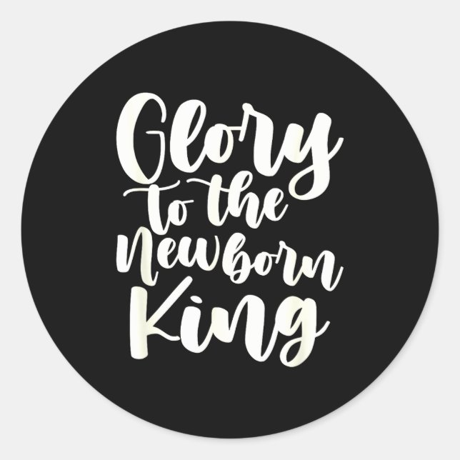 Pegatina Redonda Fun Christmas Holiday Saying Religious Christian E (Anverso)