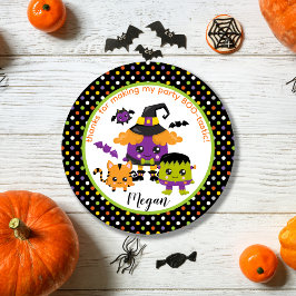 Pegatina Redonda Fun colorido Monster Halloween Party Favor