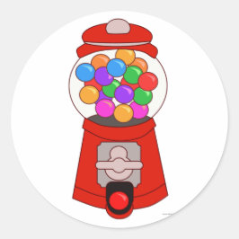 Pegatina Redonda Fun Gumball Machine Personalizado Art T-Shirt