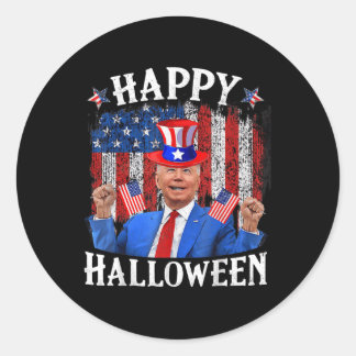 Pegatina Redonda Fun Joe Biden Feliz Halloween Para El 4 De Julio M