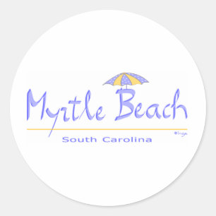 Pegatina Redonda Fun Myrtle Beach, SC