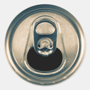 Pegatina Redonda Fun Open Soda Can Top