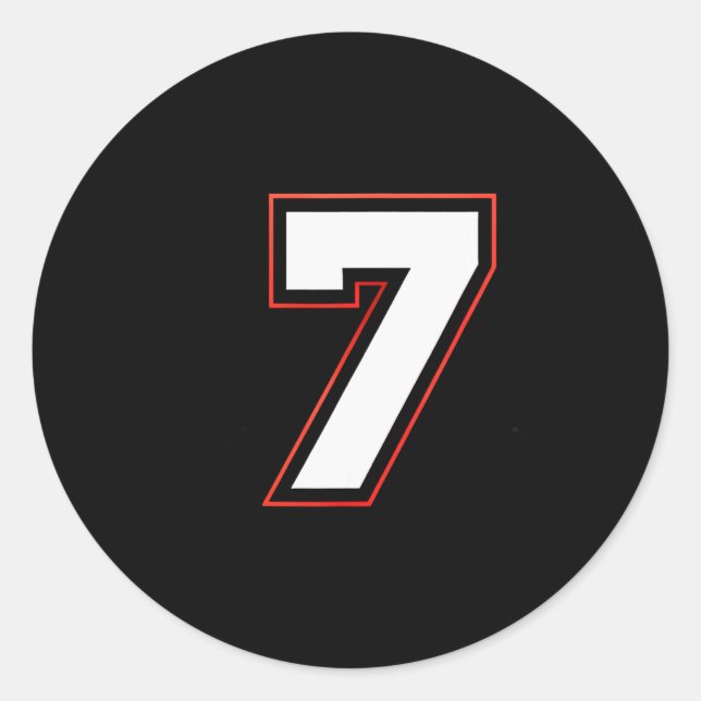 Pegatina Redonda Fun Six Seven 6 7 Meme Design  (Anverso)