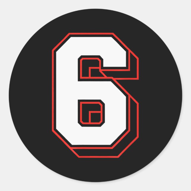 Pegatina Redonda Fun Six Seven 6 7 Meme Design  (Anverso)