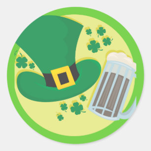 Pegatina Redonda Fun St Patricks Day Bebe Design