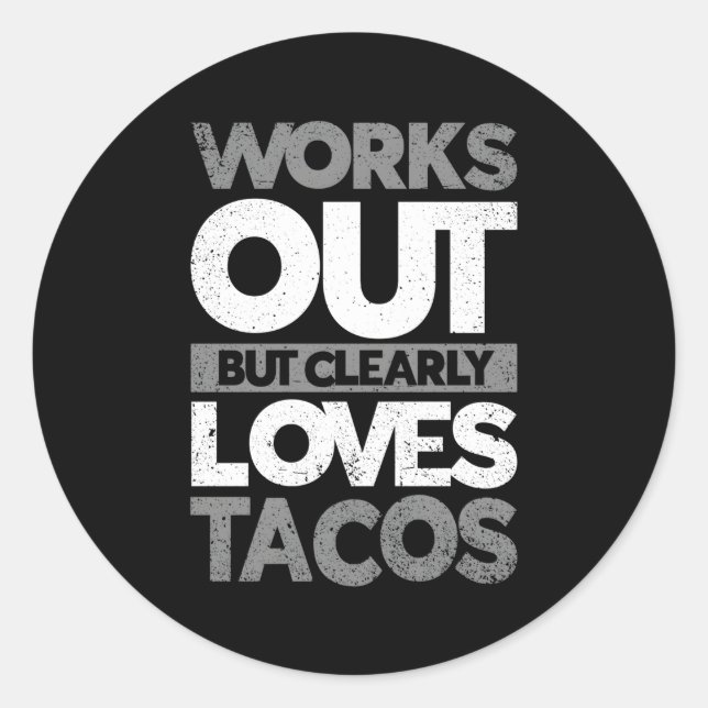 Pegatina Redonda Funciona Pero Ama Claramente El Entrenamiento De T (Anverso)