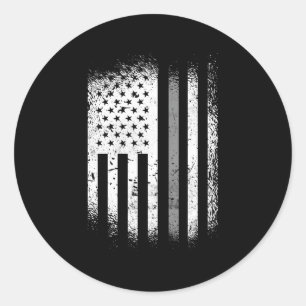 Pegatina Redonda Funcionario correccional Línea delgada de plata