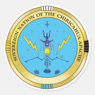 Pegatina Redonda Fundación Nacional Chiricahua Apache