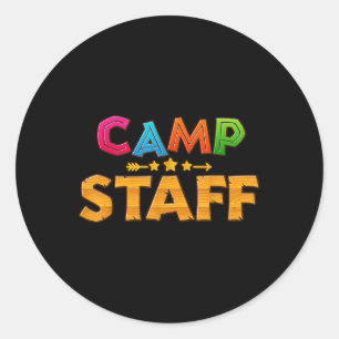 Pegatina Redonda Fundadosa directora del Campamento de Verano Campi