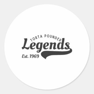 Pegatina Redonda Fundadosa historia mexicana latino torta legendari