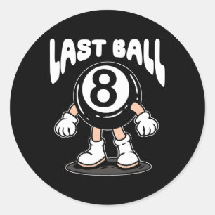 Pegatina Redonda Fundido 8 Ball Billiard Pool Player Eight Ball Bil