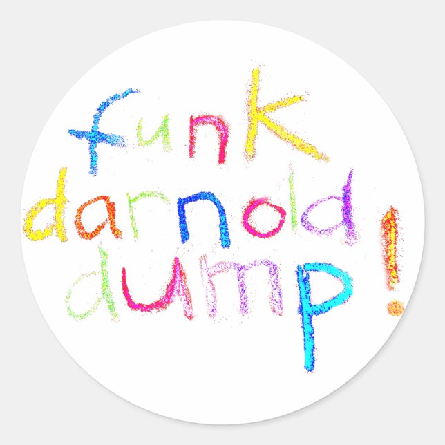 Pegatina Redonda funk darnold dump drumpf Hankamer Artjunkhaus Fun! (Anverso)