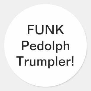 Pegatina Redonda Funk Pedolph Trumpler Hankamer Artejunkhaus Cómic