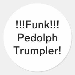 Pegatina Redonda Funk Pedolph Trumpler Hankamer Artjunkhaus Cómic