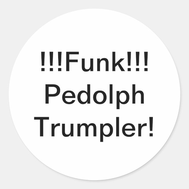 Pegatina Redonda Funk Pedolph Trumpler Hankamer Artjunkhaus Cómic (Anverso)
