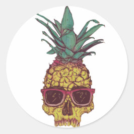 Pegatina Redonda Funky Geek Guay Pineapple Punk