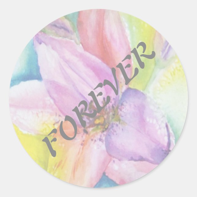 PEGATINA REDONDA FUNKY NEON LILY WEDDKERS STICKERS (Anverso)