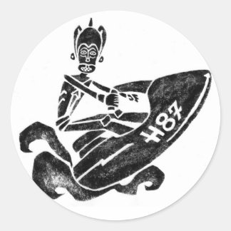 Pegatina Redonda Funky Sea-Doo