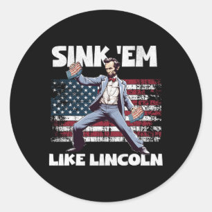 Pegatina Redonda Funny 4 De Julio Cornhole Ckyard Games Bbq 4 De Ju