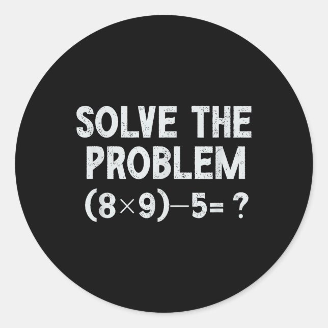 Pegatina Redonda Funny 67 Meme Pemdas Elementary Math Teacher Brain (Anverso)