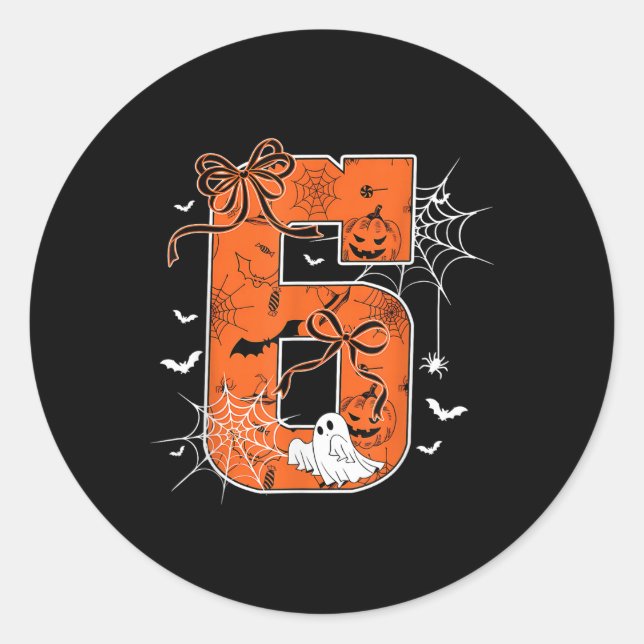 Pegatina Redonda Funny 67 Six Seven Couple Matching Halloween Costu (Anverso)