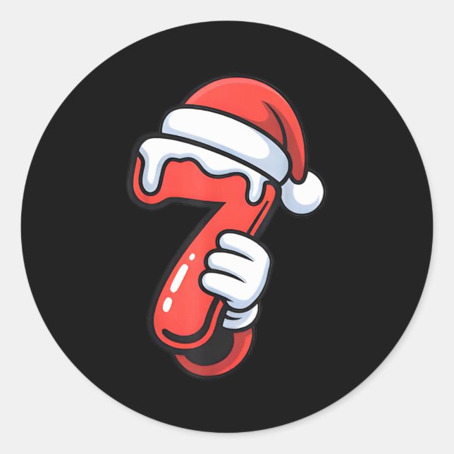 Pegatina Redonda Funny 67 Six Seven Meme Couple Matching Christmas  (Anverso)