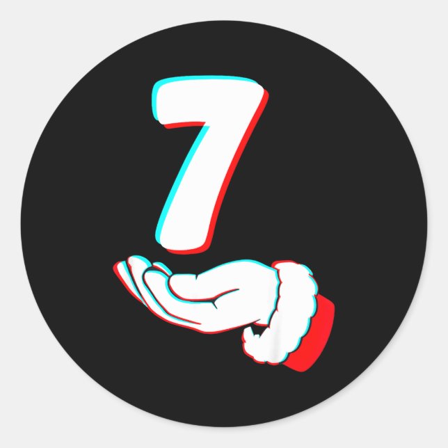 Pegatina Redonda Funny 67 Six Seven Meme Couple Matching Christmas  (Anverso)