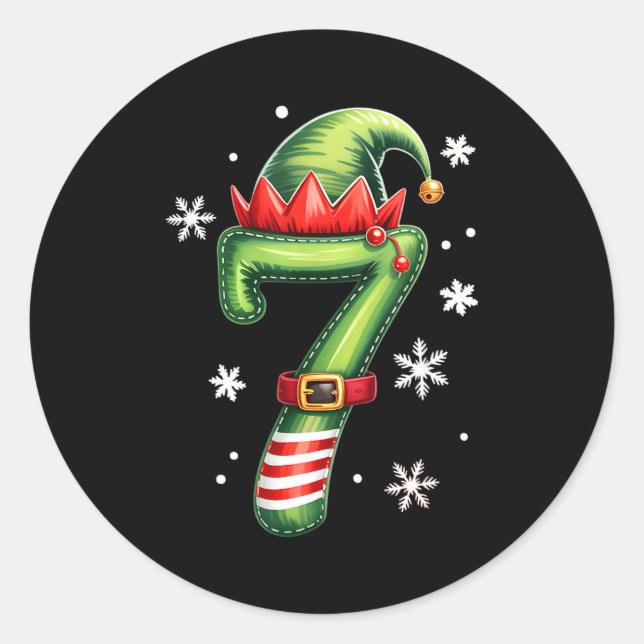 Pegatina Redonda Funny 67 Six Seven Meme Couple Matching Christmas  (Anverso)