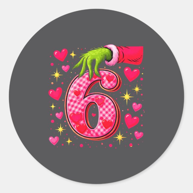 Pegatina Redonda Funny 67 Valentine Meme Couple Matching Love  (Anverso)