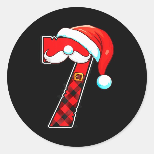 Pegatina Redonda Funny 6 7 Couples Christmas Costume Matching Outfi (Anverso)