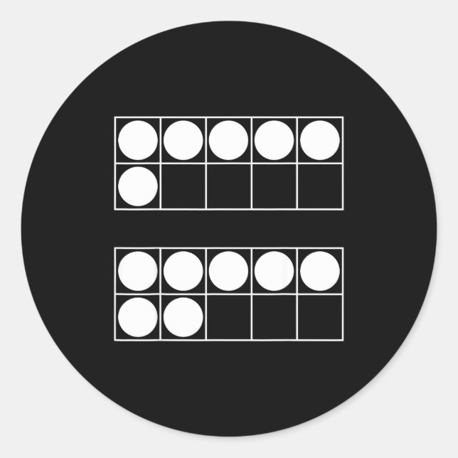 Pegatina Redonda Funny 6 7 Number Teachers Students Six Seven Meme  (Anverso)