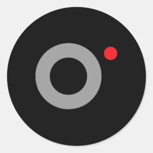 Pegatina Redonda Funny agente secreto de grabación de vídeo secreto