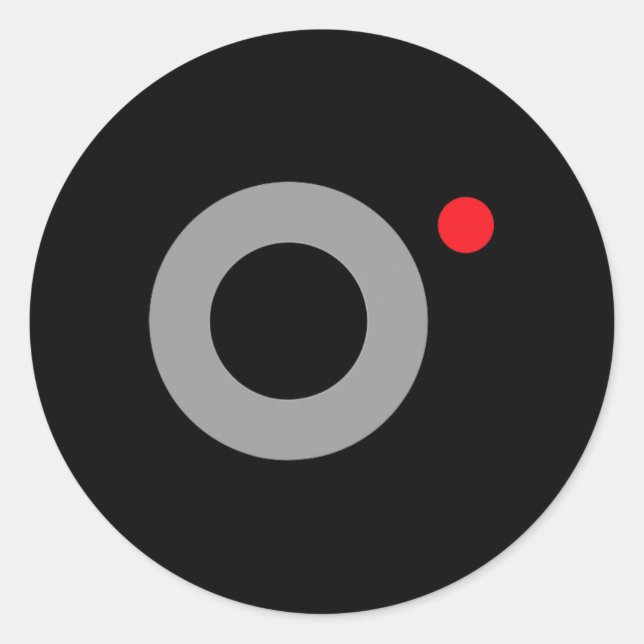 Pegatina Redonda Funny agente secreto de grabación de vídeo secreto (Anverso)