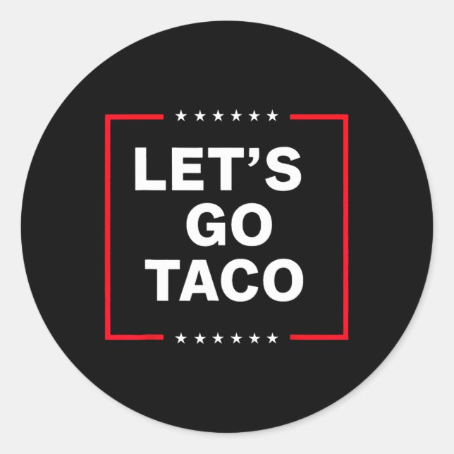 Pegatina Redonda Funny Anti Trump Taco (Anverso)