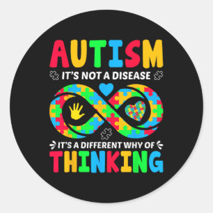 Pegatina Redonda Funny autismo Conciencia Apoyo a la Austria