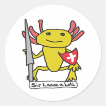 Funny Axolotl Knight