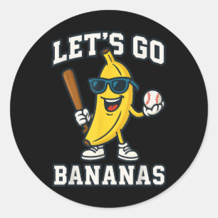 Pegatina Redonda Funny Banana Fruit Lover Bananas Apellido Persona
