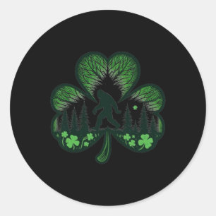 Pegatina Redonda Funny Bigfoot Saint Paddys St Patricks Day Guay Bi