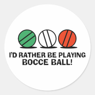 Pegatina Redonda Funny Bocce Ball