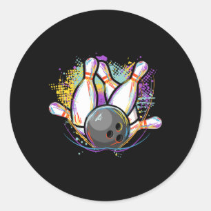 Pegatina Redonda Funny Bowling Team - Bowler Bowling