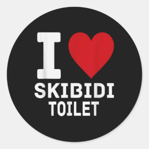 Pegatina Redonda Funny Brainrot Skibidi Toilet Men Women