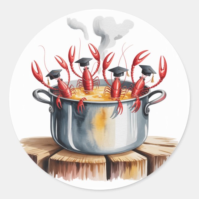 Pegatina Redonda Funny Cajun Graduation Party (Anverso)