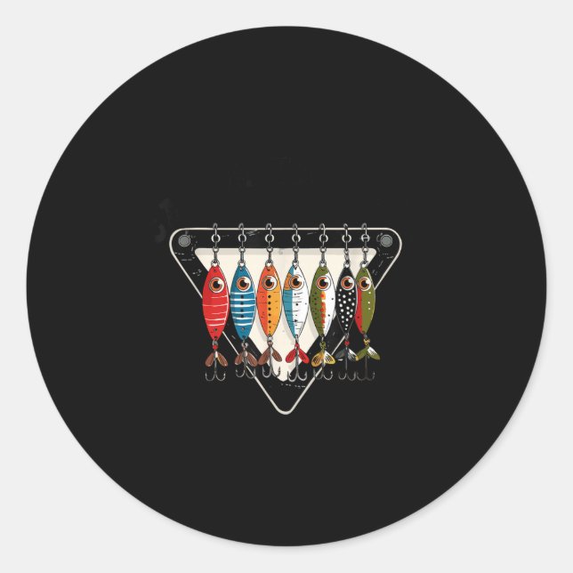 Pegatina Redonda Funny Catch Ya Later Fishing Lure Angler Fisherman (Anverso)