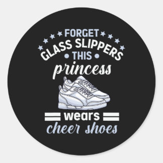 Pegatina Redonda Funny Cheerleader Design For Girls Women Cheerlead