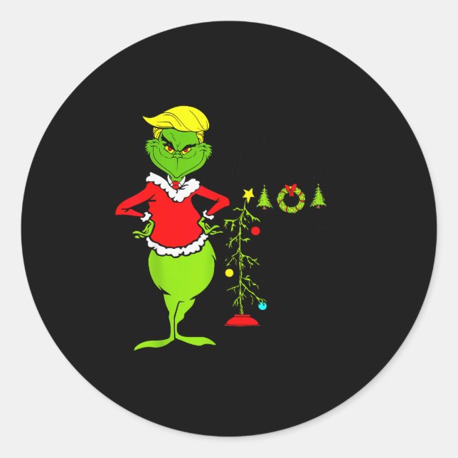 Pegatina Redonda Funny Christmas Clothing _ Make Christmas Great Ag (Anverso)