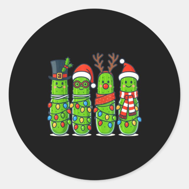 Pegatina Redonda Funny Ckle Christmas Loves Ckles Xmas Men Women Ki (Anverso)