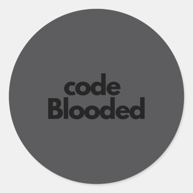 Pegatina Redonda Funny Coder Computer Programmer  (Anverso)