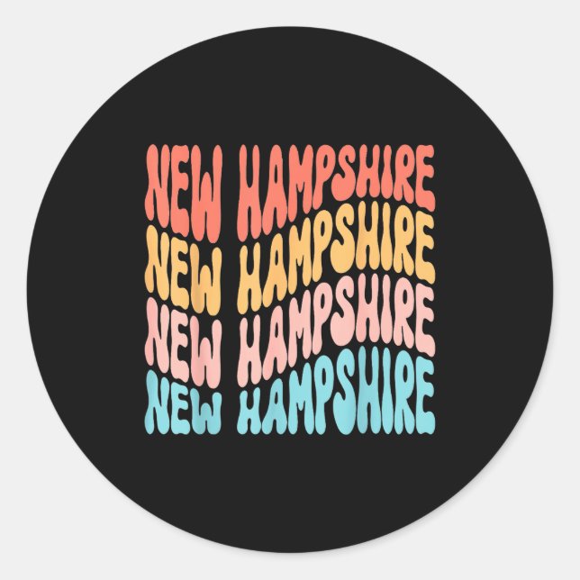 Pegatina Redonda Funny Cute Retro Graphic Men Women &amp; Kids New  (Anverso)