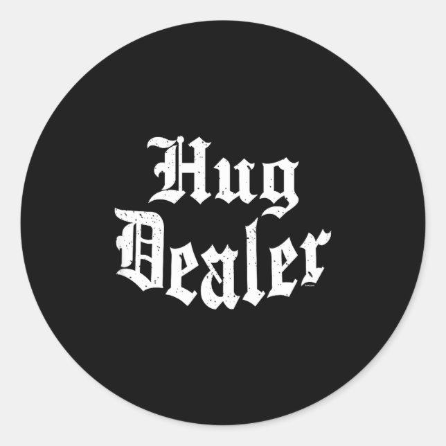 Pegatina Redonda Funny Cute Sensitive Feet Hug Merchant Valentine's (Anverso)